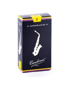 Caja 10 Cañas Saxo Alto Vandoren Tradicional 2 caja azul 2