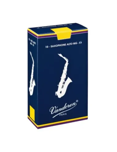 Caja 10 Cañas Saxo Alto Vandoren Tradicional 3½ caja azul
