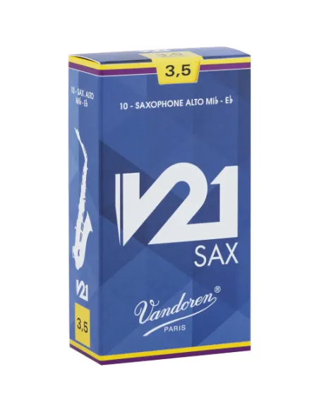 Caja 10 Cañas Saxo Alto Vandoren V-21 3½
