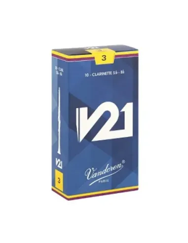 Caja 10 Cañas Clarinete Vandoren V-21 3 caja azul claro