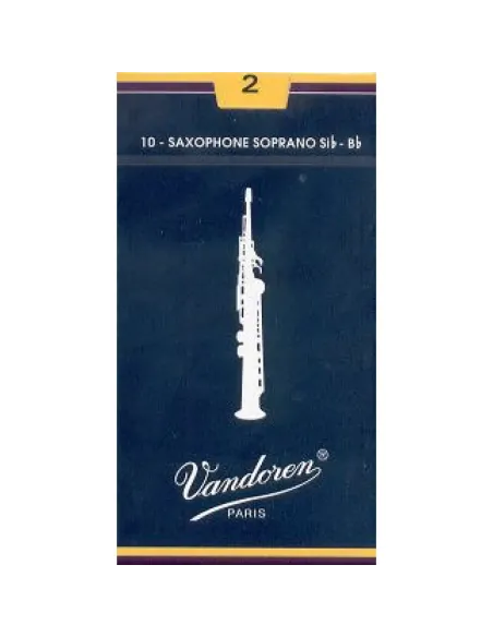 Caja 10 Cañas Saxo Soprano Vandoren Tradicional 2 azul