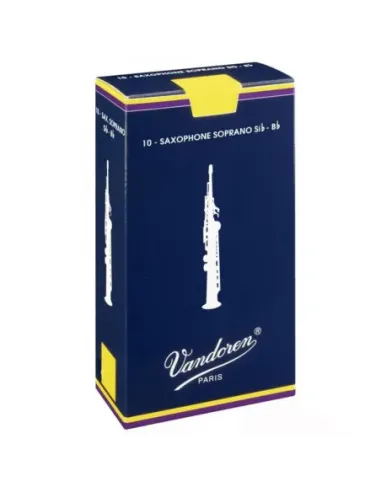 Caja 10 Cañas Saxo Soprano Vandoren Tradicional 2½ azul