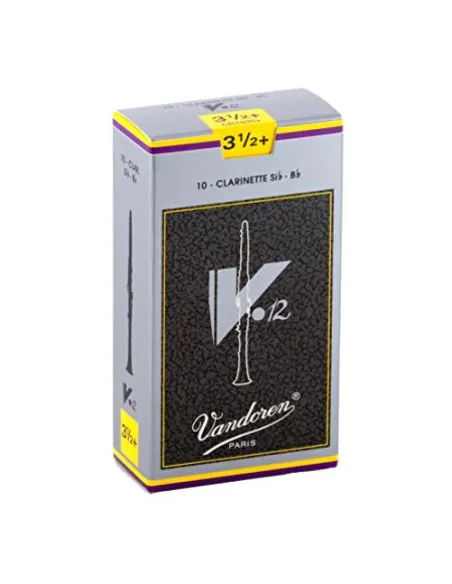 Caja 10 Cañas Clarinete Vandoren V-12 3½+ caja gris