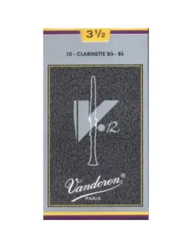 Caja 10 Cañas Clarinete Vandoren V-12 3½ caja gris