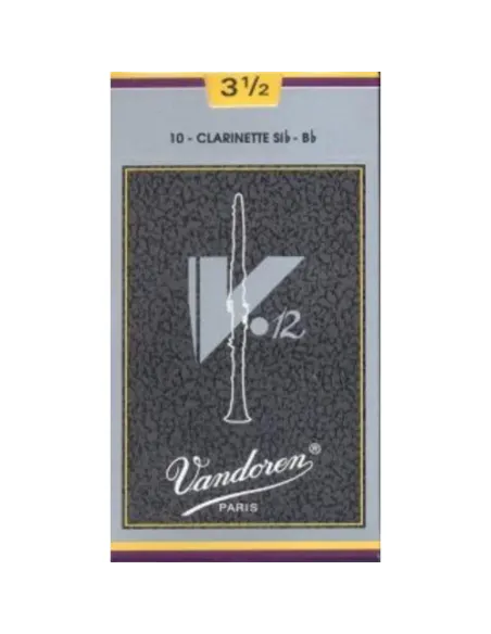 Caja 10 Cañas Clarinete Vandoren V-12 3½ caja gris