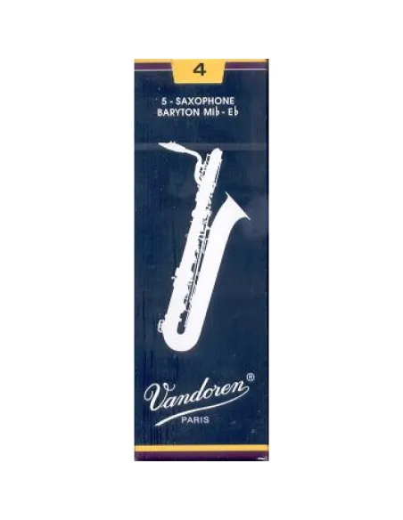 Caja 5 Cañas Saxo Barítono Vandoren Tradicional 4 azul