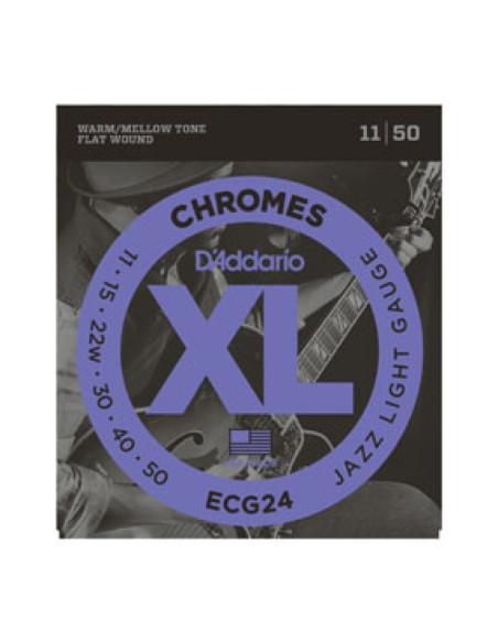 Juego Cuerdas Entorchado Plano Guitarra Eléctrica D'Addario ECG-24 11