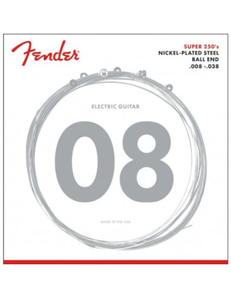 Juego Cuerdas Guitarra Eléctrica Fender 250-XS 008-038