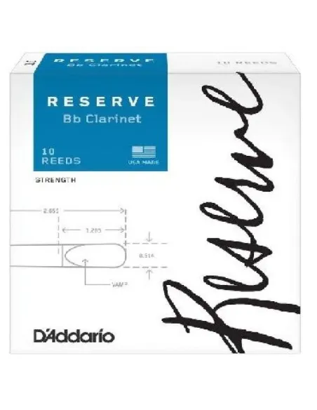 Caja 10 Cañas Clarinete Organic Reserve by D'Addario 3½