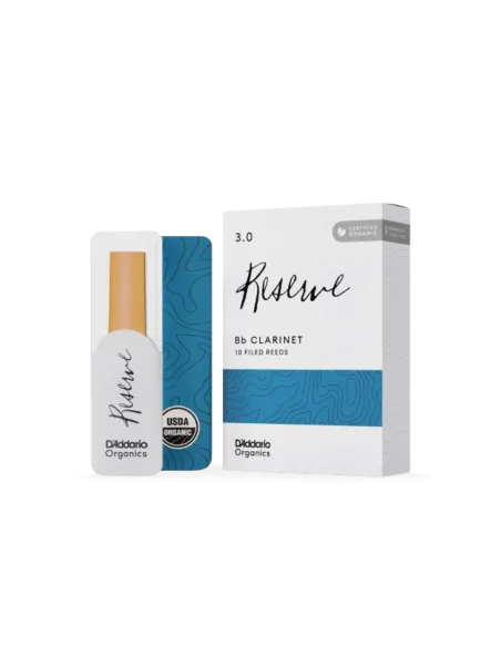 Caja 10 Cañas Clarinete Organic Reserve by D'Addario 3½
