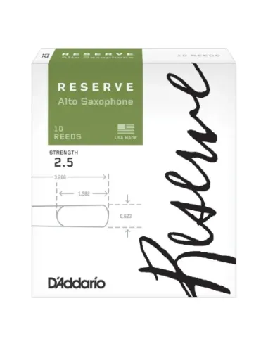 Caja 10 Cañas Saxo Alto Organic Reserve by D'Addario 2½