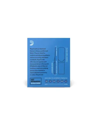 Caja 10 Cañas Saxo Soprano Royal by D'Addario 3½