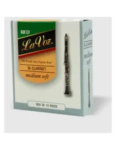 Caja 10 Cañas Clarinete La Voz by D'Addario Med/Dura 2