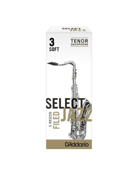 Caja 5 Cañas Saxo Tenor Select Jazz by D'Addario 3 Suave Filed