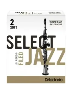 Caja 10 Cañas Saxo Soprano Select Jazz by D'Addario 3 Suave Filed 2