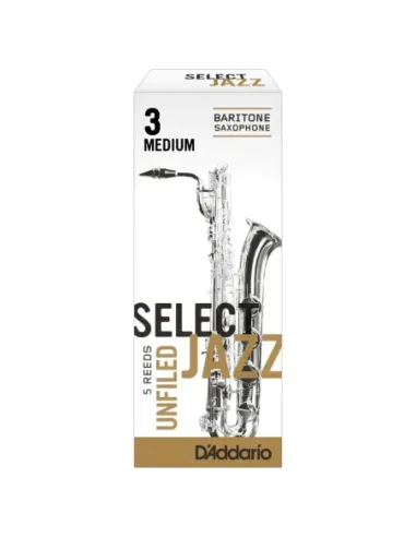 Caja 5 Cañas Saxo Barítono Select Jazz by D'Addario 3 Dura Filed