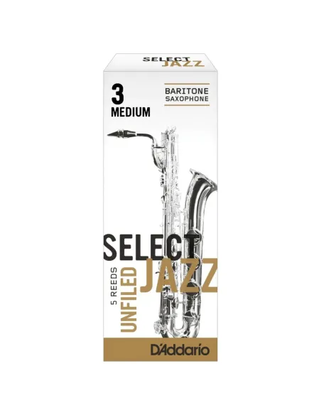 Caja 5 Cañas Saxo Barítono Select Jazz by D'Addario 3 Dura Filed