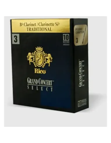 Caja 10 Cañas Clarinete Rico Gran Concert Select Traditional 2½