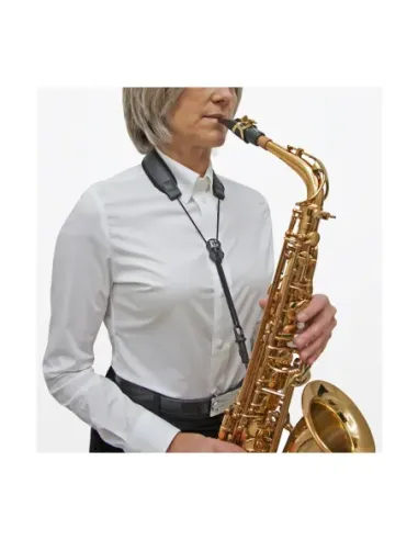 Cordón Saxo BG S-20SH Acolchado Cuero Negro