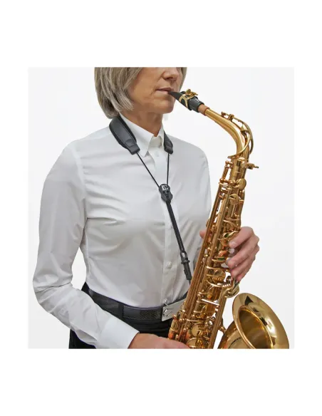 Cordón Saxo BG S-20SH Acolchado Cuero Negro