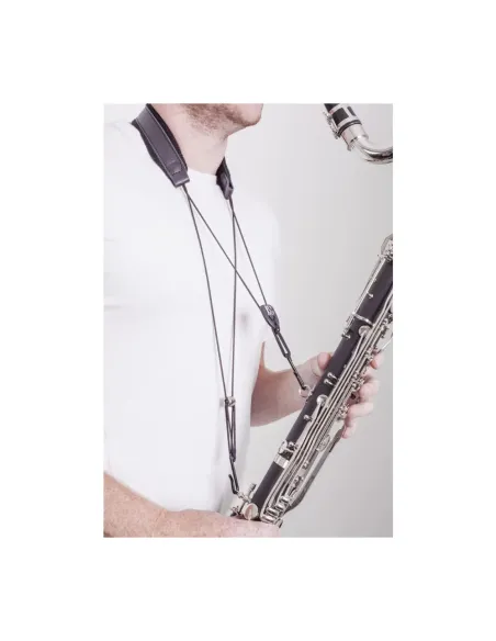 Cordón Clarinete Bajo BG C-50B Cuero 2 Ganchos