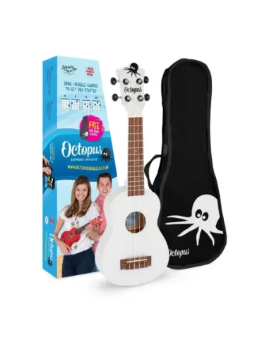 Ukelele Soprano Octopus UK-205WHS Blanco
