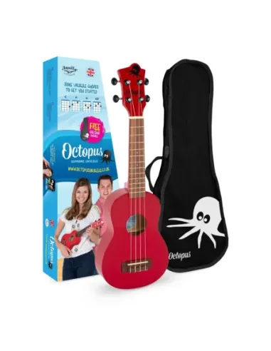 Ukelele Soprano Octopus UK-205RDS Rojo