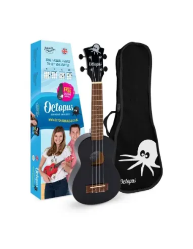 Ukelele Soprano Octopus UK-205BKS Negro