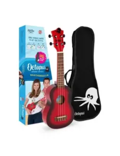Ukelele Soprano Octopus UK-205RDB Rojo Burst 2