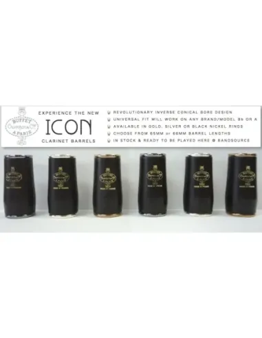 Barrilete Buffet Crampon ICON F34021NIN 65Mm Bb/A Niquel Negro