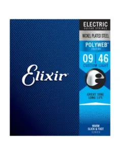 Juego Cuerdas Guitarra Eléctrica Elixir Polyweb 12025 (009-046) 2