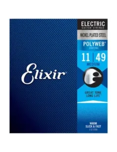 Juego Cuerdas Guitarra Eléctrica Elixir Polyweb 12100 (011-049) 2