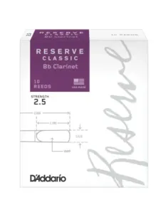 Caja 10 Cañas Clarinete Organic Reserve Classic by D'Addario 2½ 2