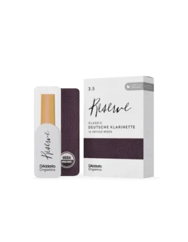 Caja 10 Cañas Clarinete Organic Reserve Classic by D'Addario 3½