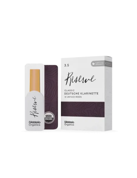 Caja 10 Cañas Clarinete Organic Reserve Classic by D'Addario 3½