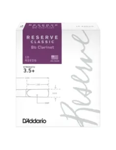 Caja 10 Cañas Clarinete Organic Reserve Classic by D'Addario 3½+ 2