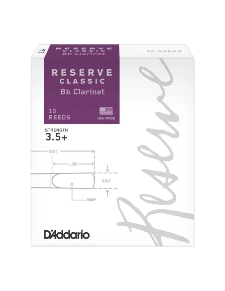 Caja 10 Cañas Clarinete Organic Reserve Classic by D'Addario 3½+