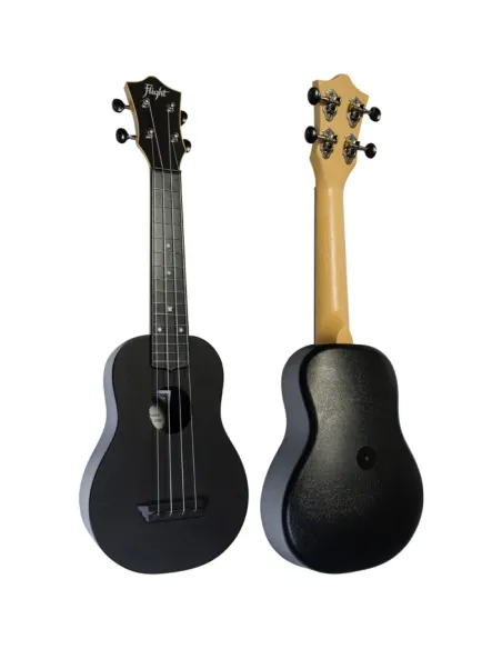 Ukelele Soprano Flight TUS-35BK Travel Negro