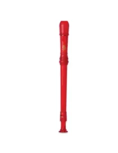 Flauta Dulce Soprano Digitación Barroca Angel ASRB-251RD Plástico Roj 2