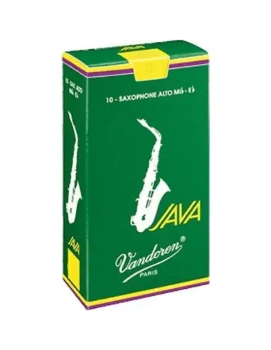Caja 10 Cañas Saxo Alto Vandoren Java 3½ caja verde