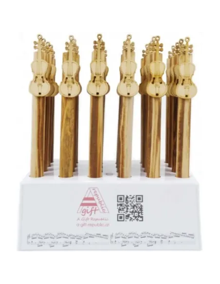Pack 24 Bolígrafos Violín Agifty B-1046 Madera