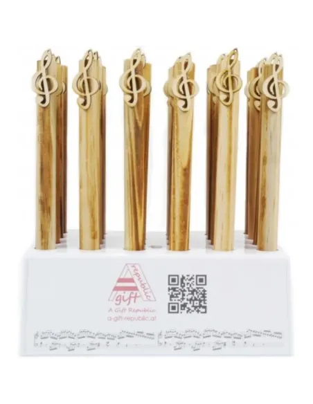 Pack 24 Bolígrafos Clave De Sol Agifty B-1078 Madera