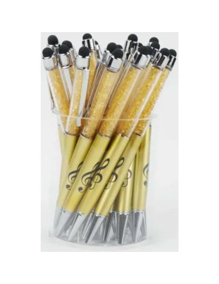 Bolígrafo Stylus Clave de Sol Agifty B-2001 Cristal Dorado