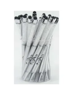 Bolígrafo Stylus Clave De Sol Agifty B-2002 Cristal Plata