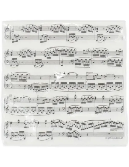 Paquete 20 Servilletas Papel Agifty T-1004 Partituras