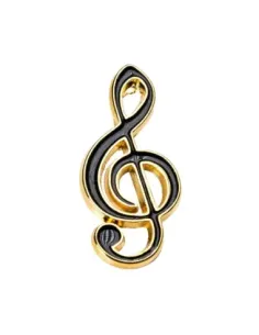 Pin Clave de Sol Esmalte Negro 350153