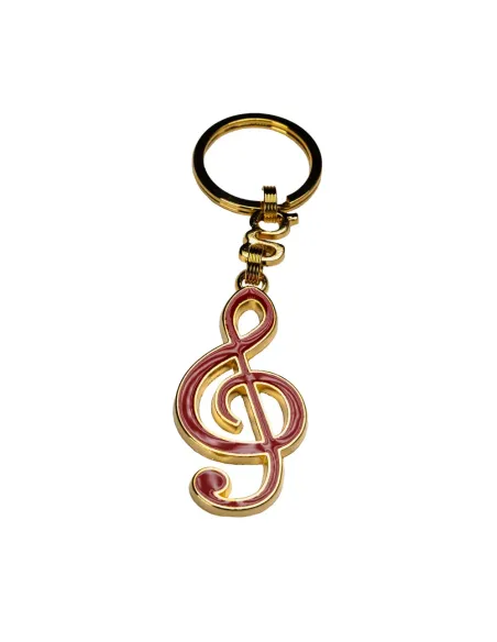 Llavero Clave de Sol Esmalte Rojo 350481