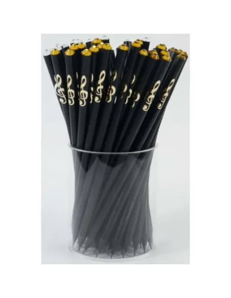 Lápiz Clave De Sol Dorada En Relieve Agifty B-1112