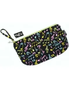 Estuche Multiusos Agifty B-3022 Negro Notas Colores