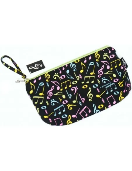 Estuche Multiusos Agifty B-3022 Negro Notas Colores